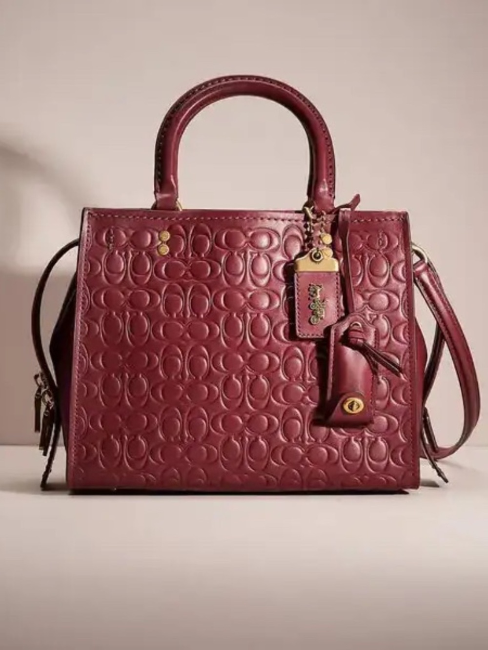 BNWT - Coach Rogue 25 In Signature Leather With Floral Bow Print Interior